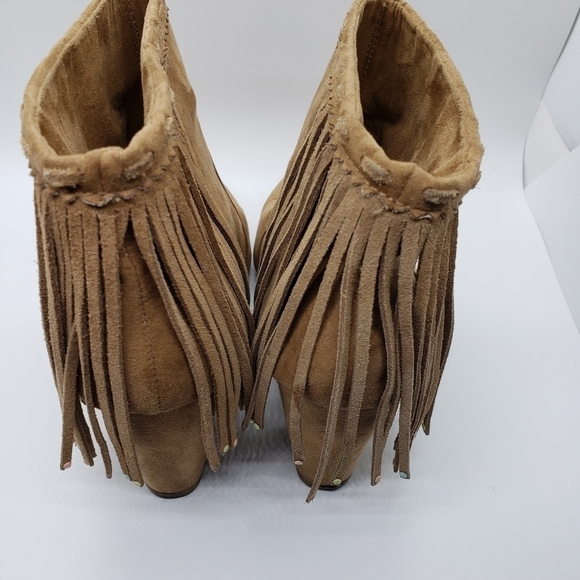 Bershka Fringe Wedge Ankle Boots Size 38 - Picture 6 of 16